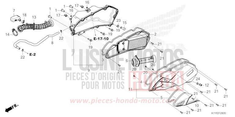 LUFTFILTER von PCX 125 PEARL SNOWFLAKE WHITE (NHD01) von 2025